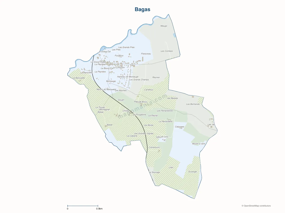 Carte de Bagas à personnaliser