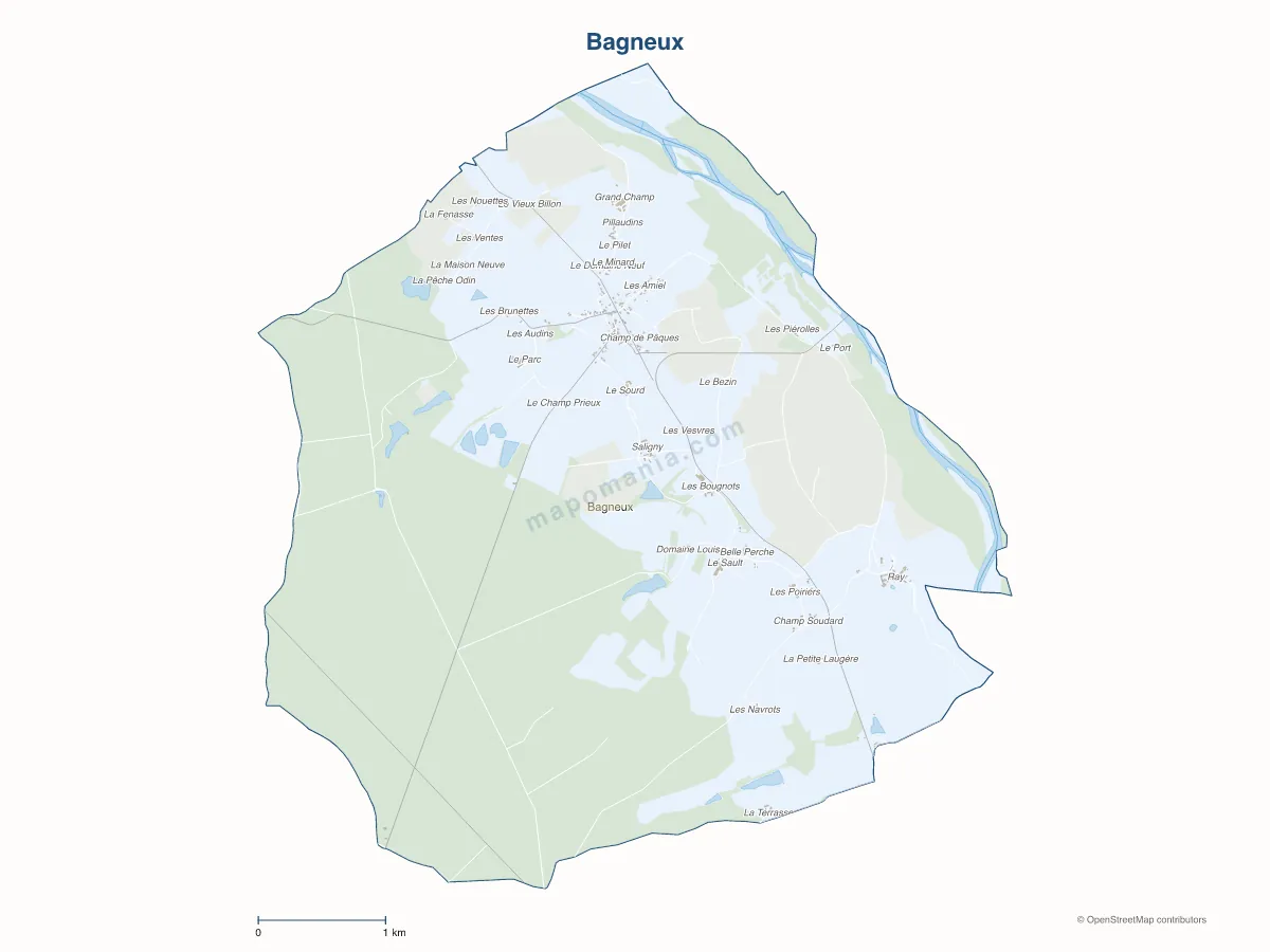 Carte de Bagneux à personnaliser