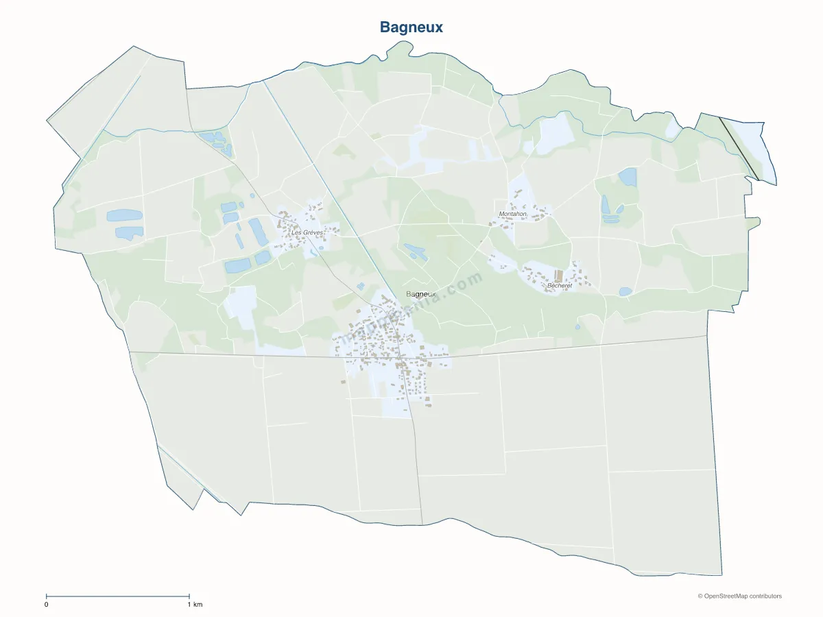 Carte de Bagneux à personnaliser
