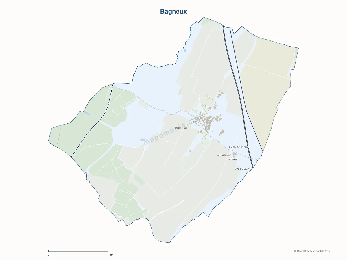 Carte de Bagneux à personnaliser