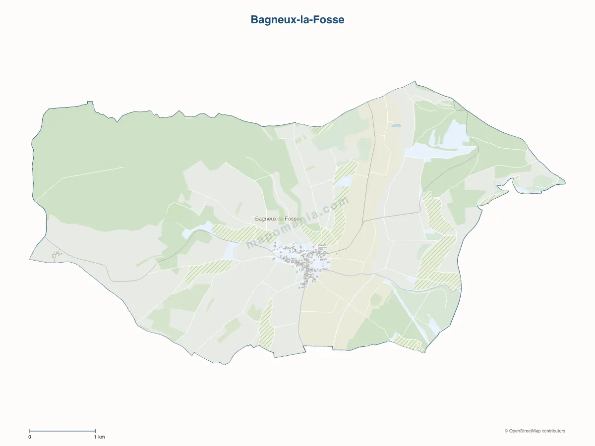 Carte de Bagneux-la-Fosse à personnaliser