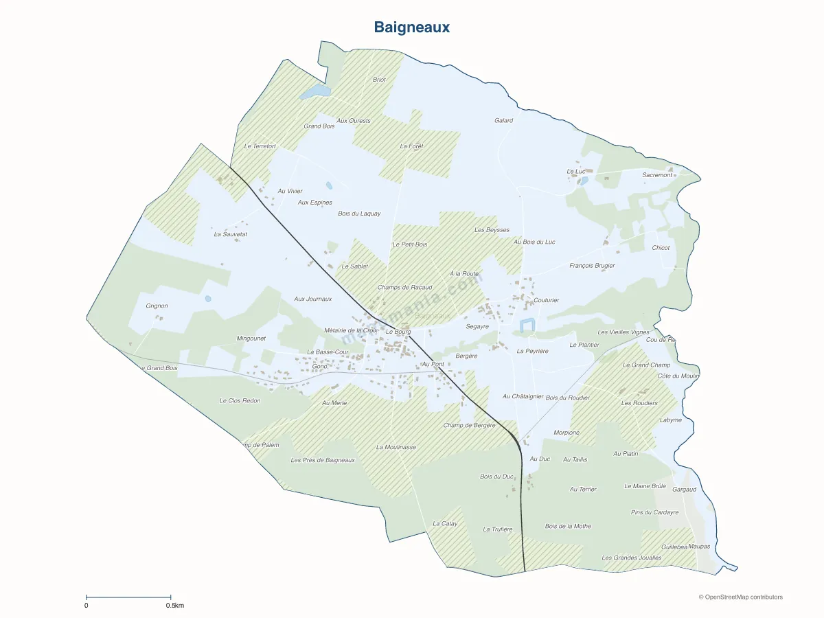 Carte de Baigneaux à personnaliser