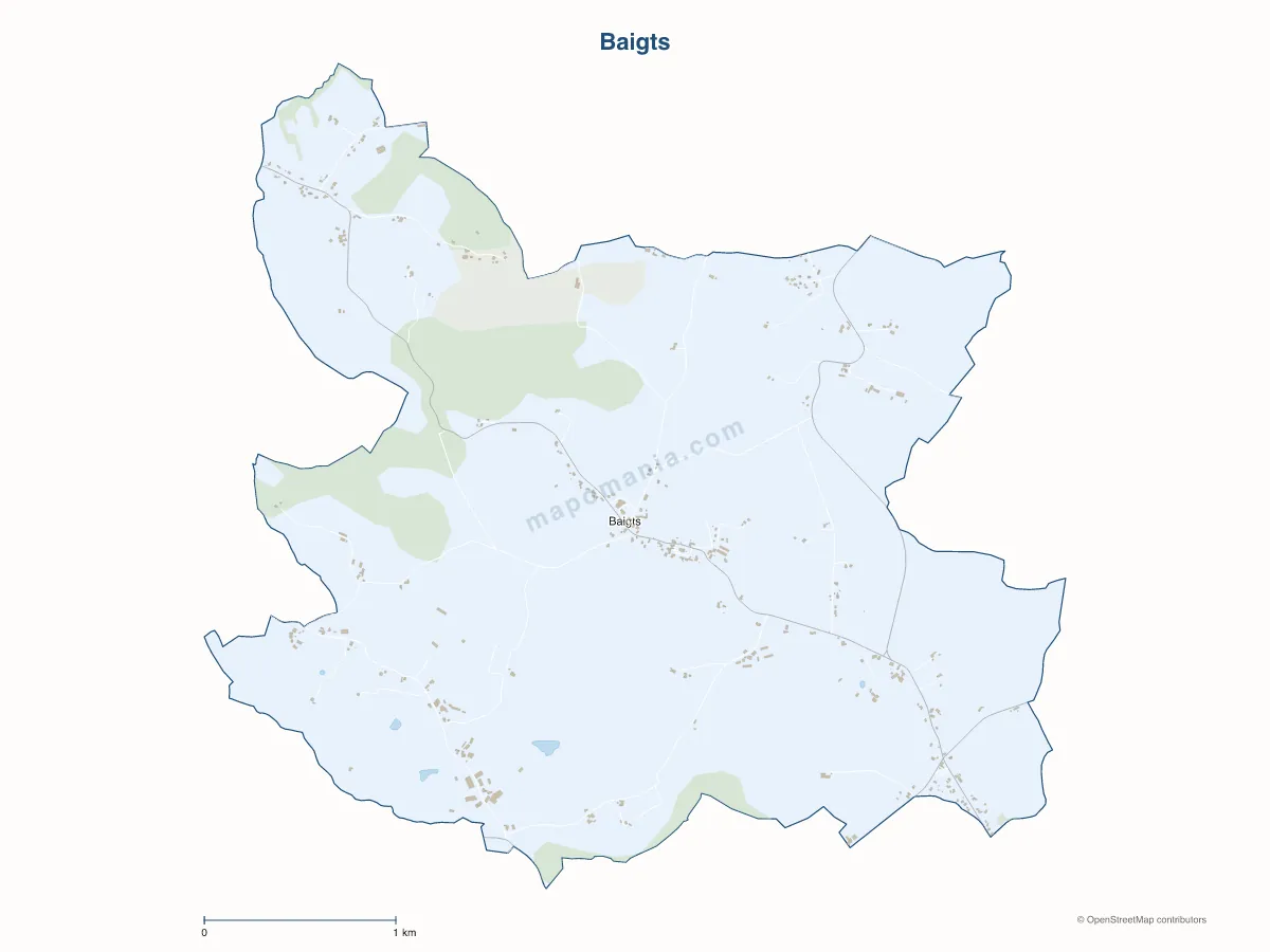 Carte de Baigts à personnaliser