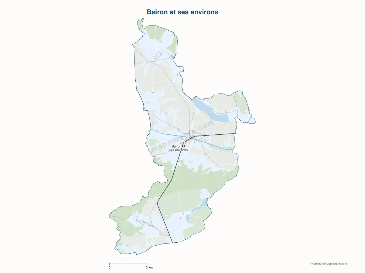 Carte de Bairon et ses environs à personnaliser