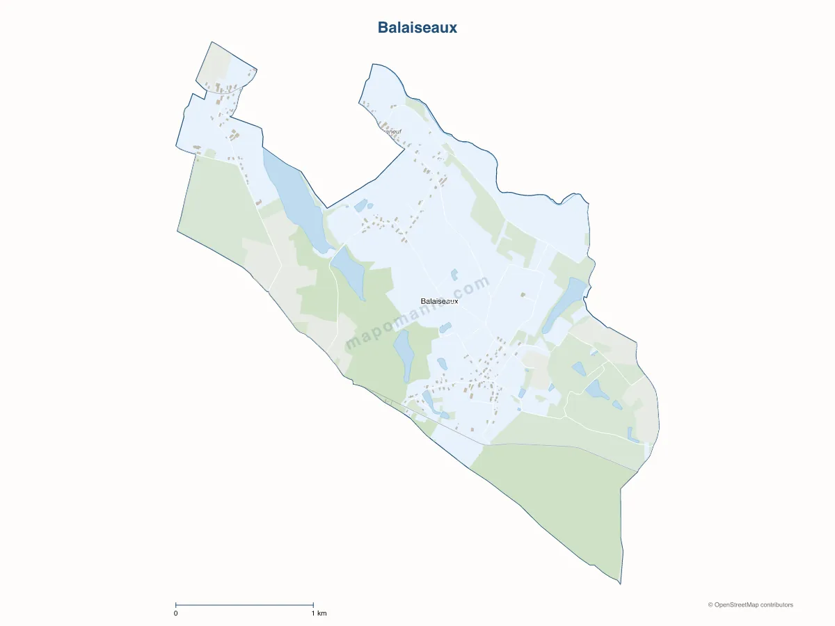 Carte de Balaiseaux à personnaliser
