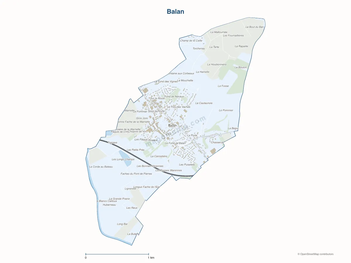 Carte de Balan à personnaliser