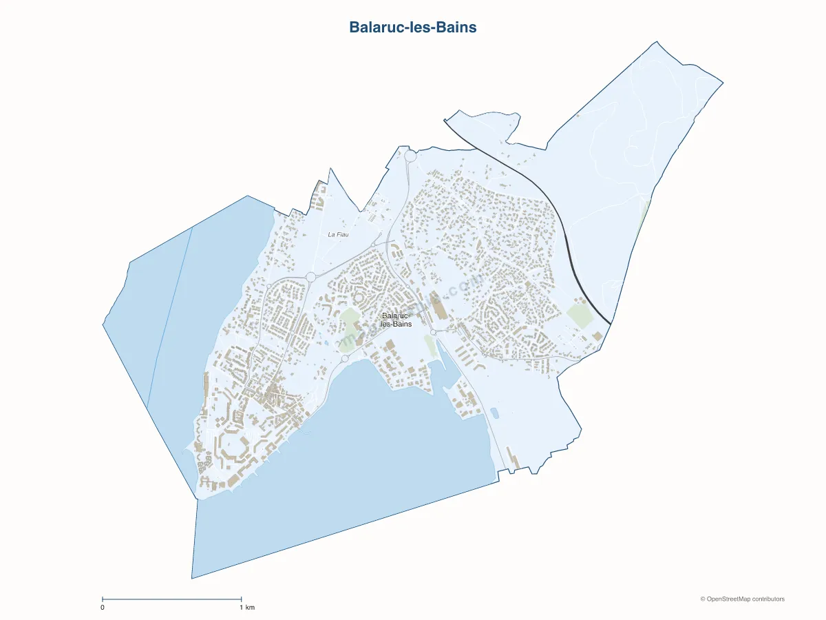 Carte de Balaruc-les-Bains à personnaliser