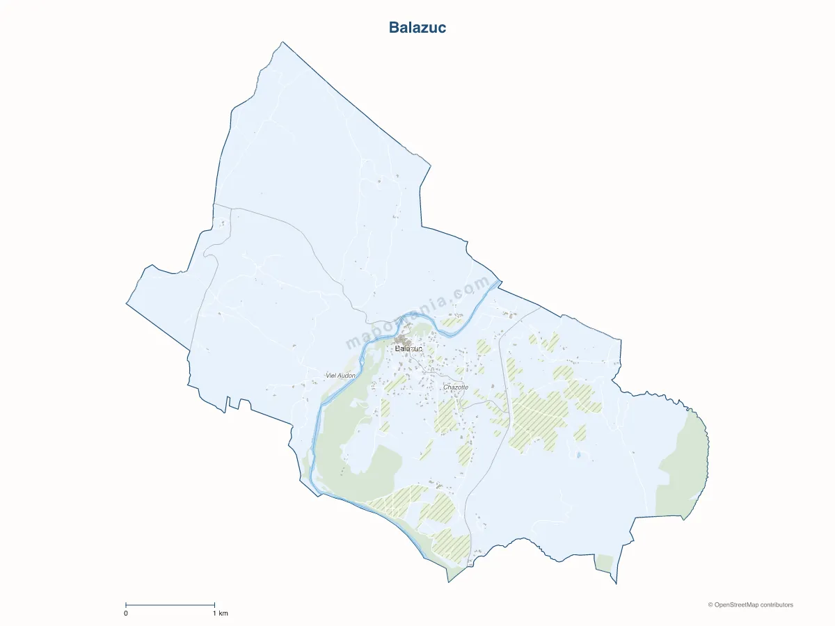 Carte de Balazuc à personnaliser