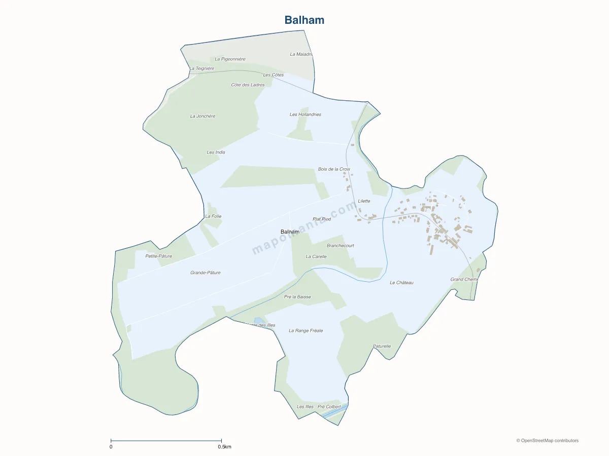 Carte de Balham à personnaliser