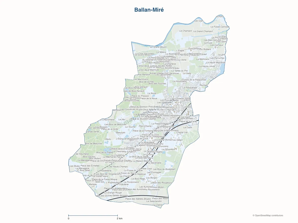 Carte de Ballan-Miré à personnaliser