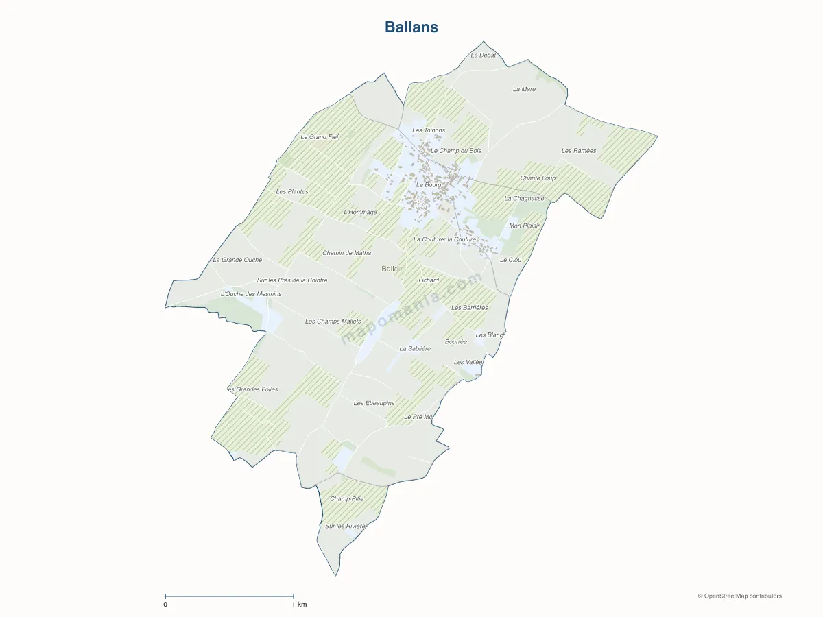 Carte de Ballans à personnaliser
