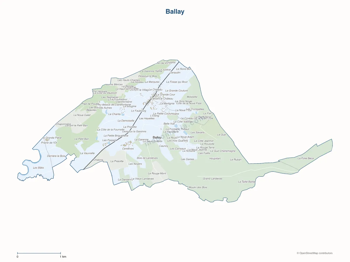 Carte de Ballay à personnaliser
