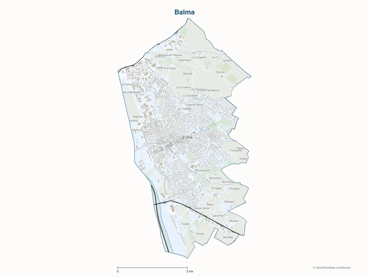 Carte de Balma à personnaliser