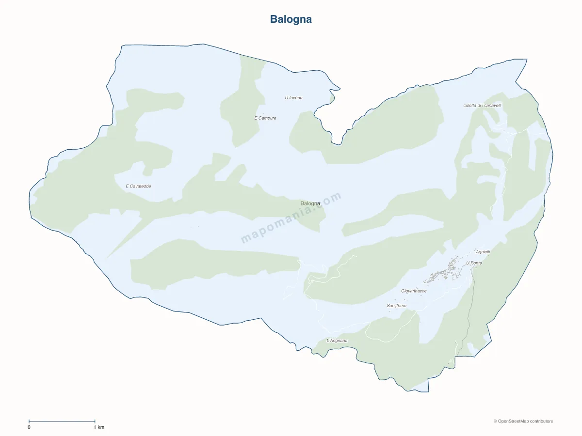 Carte de Balogna à personnaliser