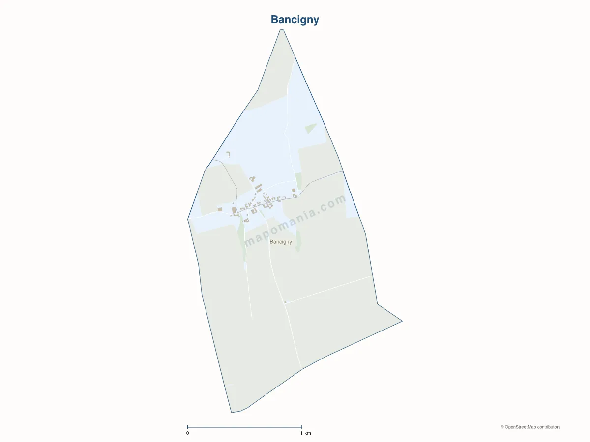 Carte de Bancigny à personnaliser