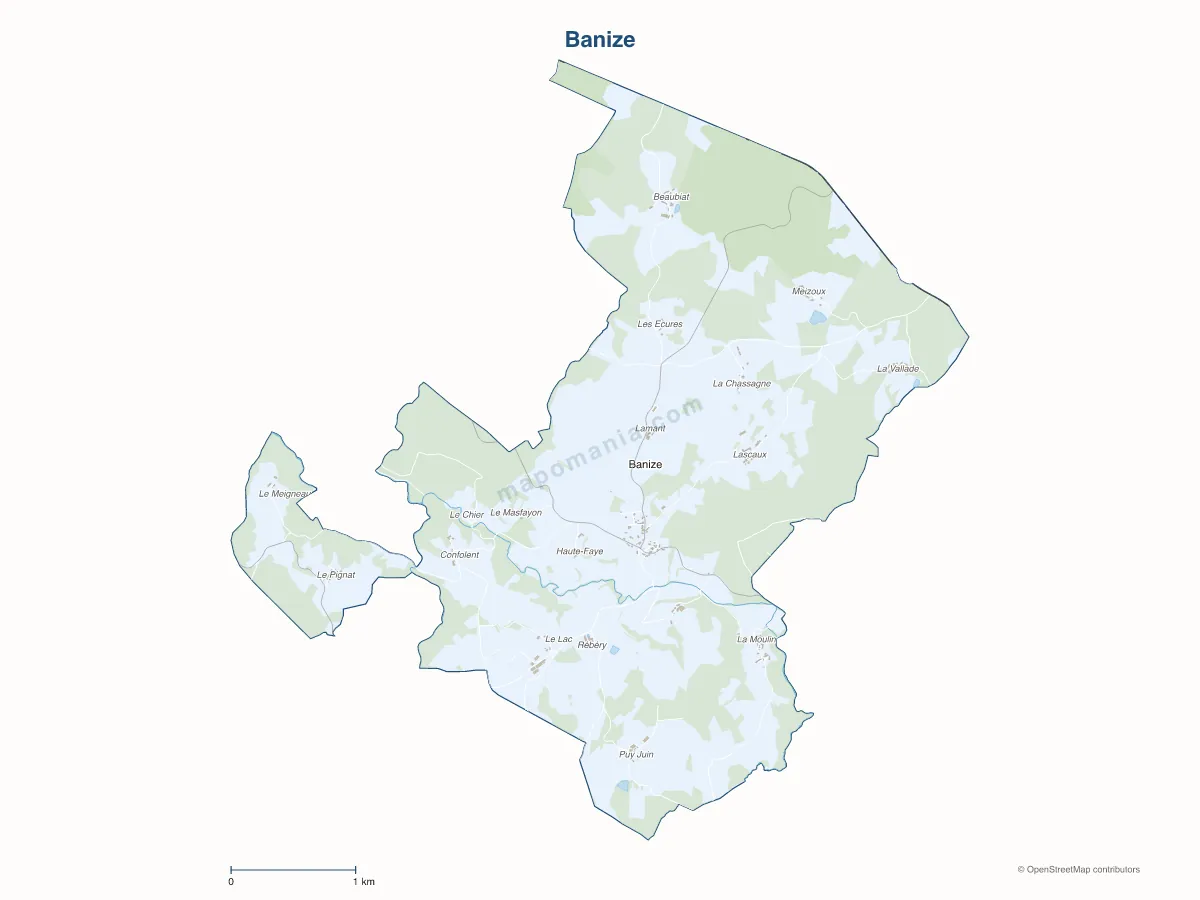 Carte de Banize à personnaliser