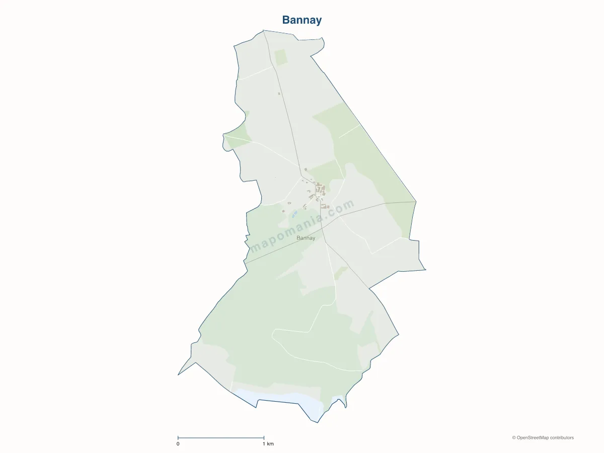 Carte de Bannay à personnaliser