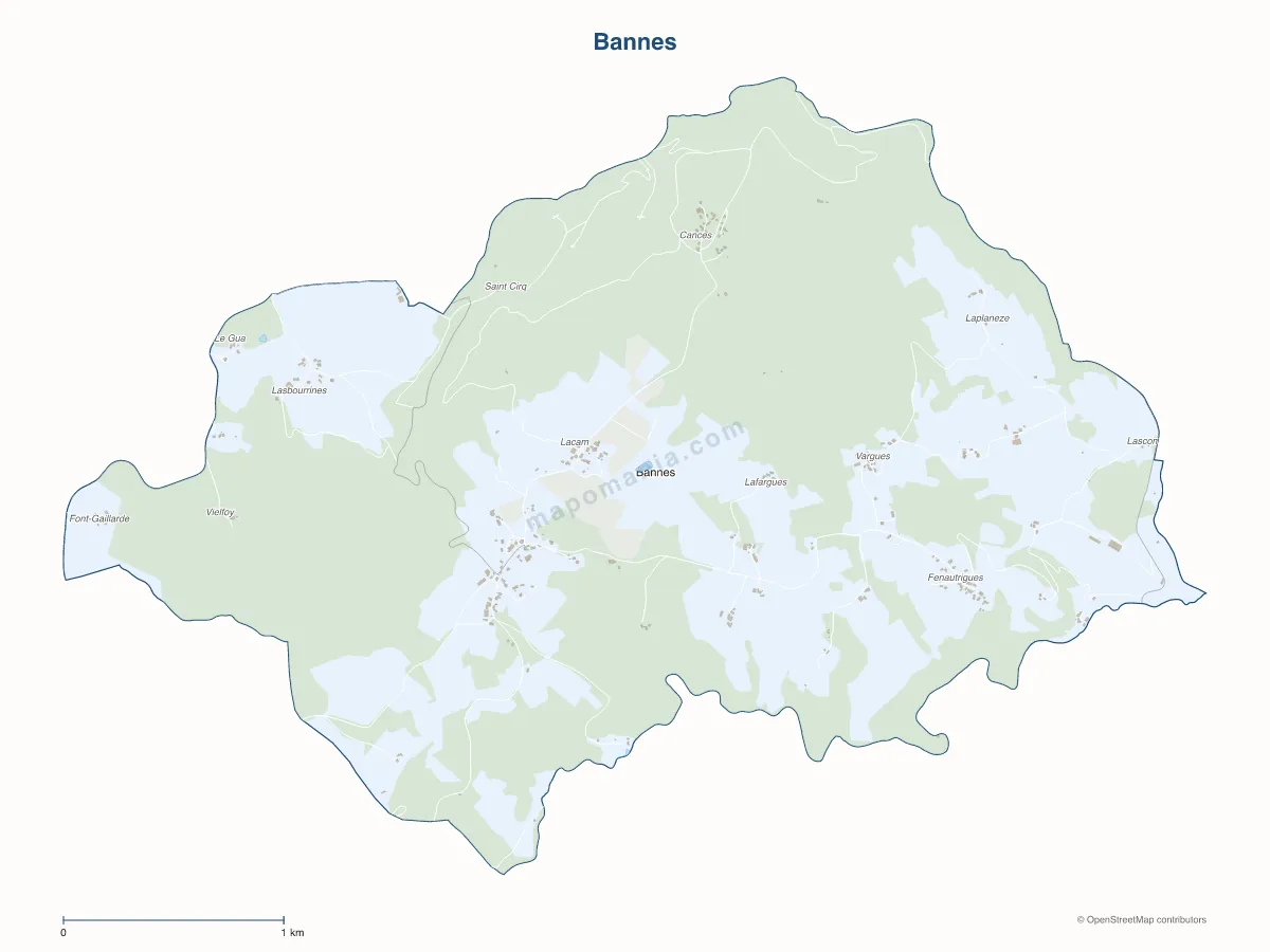 Carte de Bannes à personnaliser