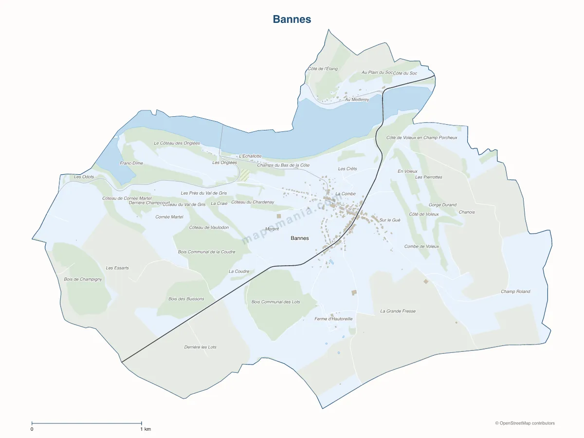 Carte de Bannes à personnaliser