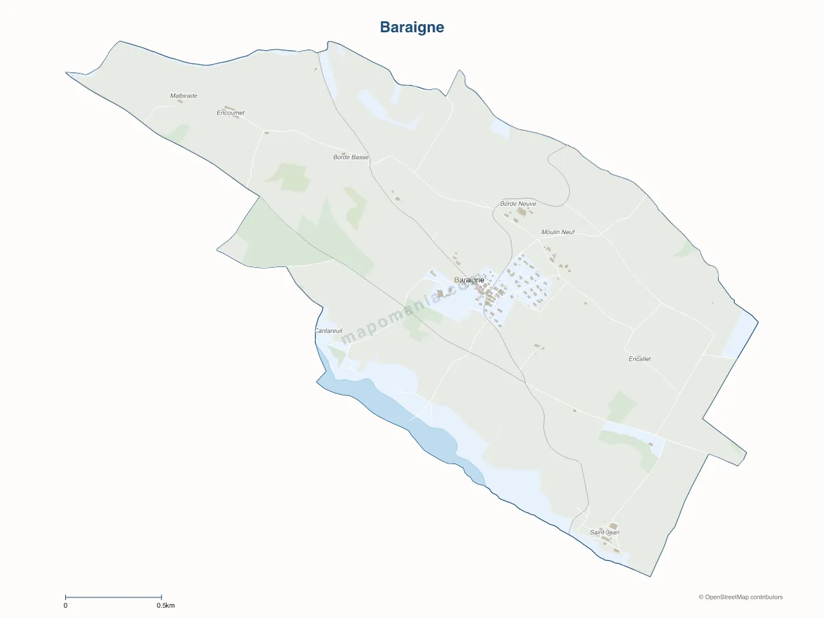 Carte de Baraigne à personnaliser