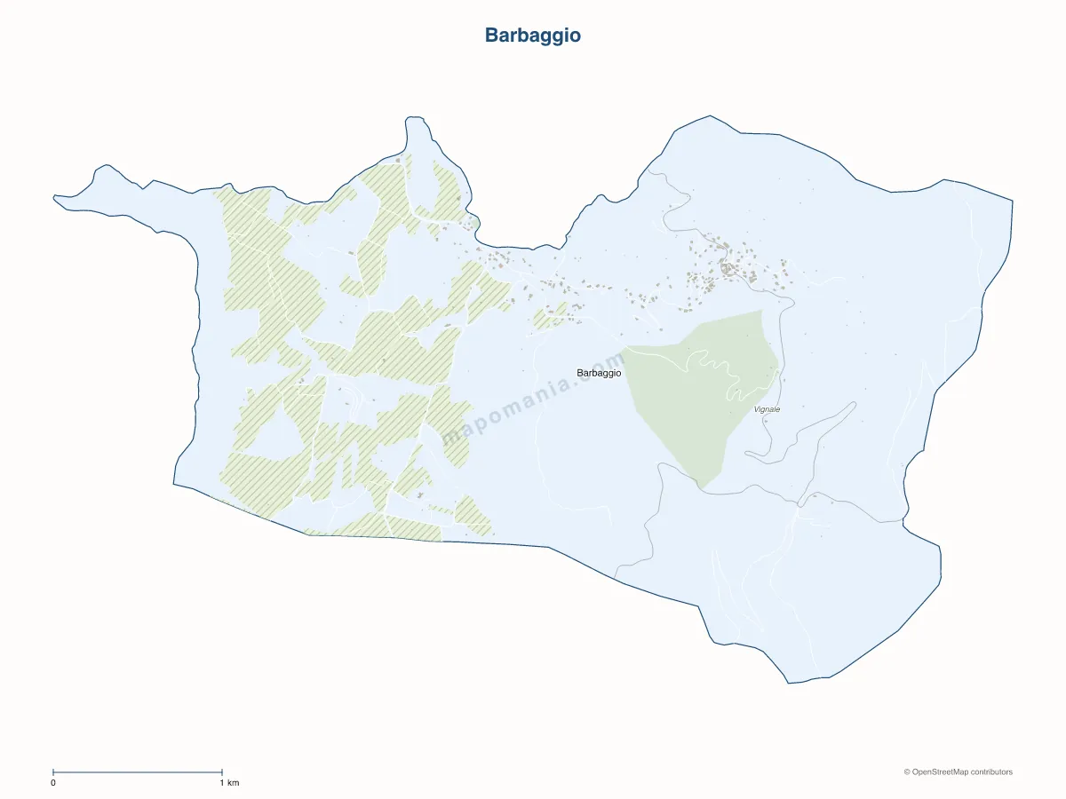 Carte de Barbaggio à personnaliser