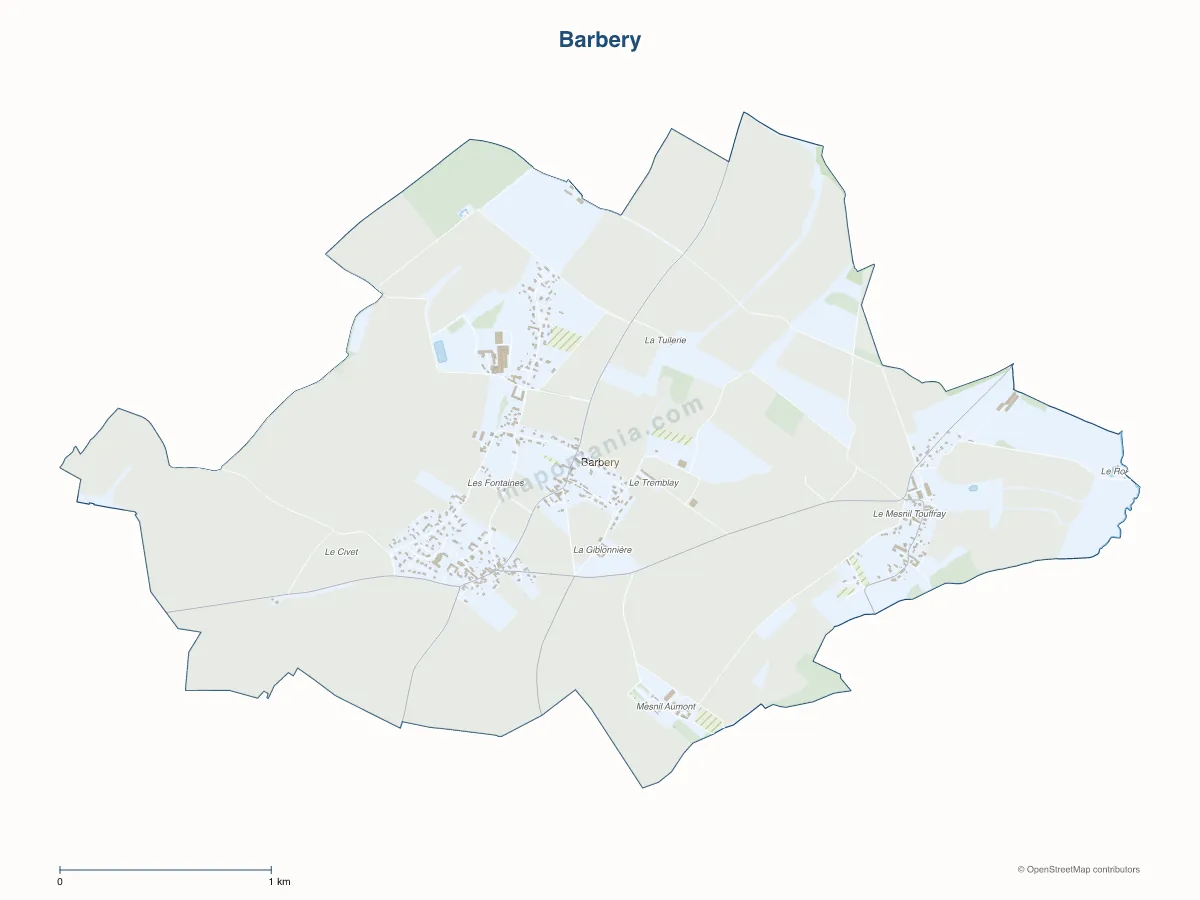 Carte de Barbery à personnaliser