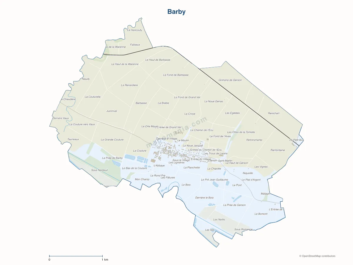 Carte de Barby à personnaliser