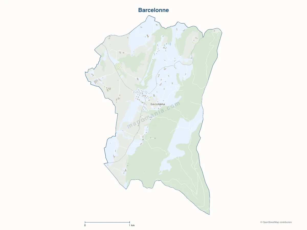 Carte de Barcelonne à personnaliser