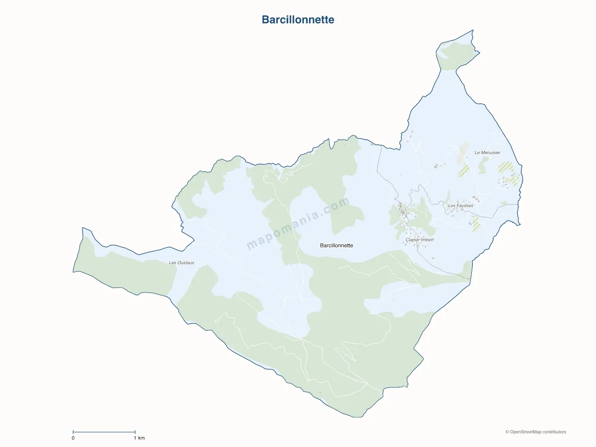 Carte de Barcillonnette à personnaliser