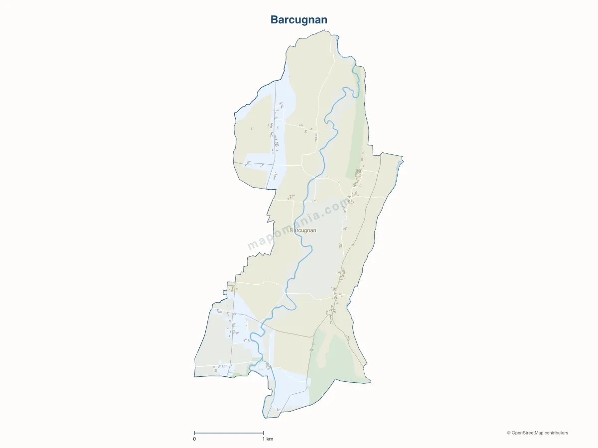 Carte de Barcugnan à personnaliser