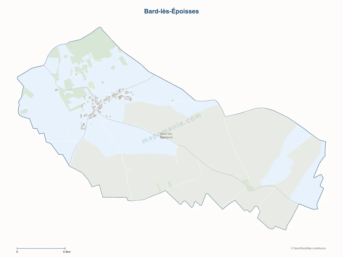 Carte de Bard-lès-Époisses à personnaliser