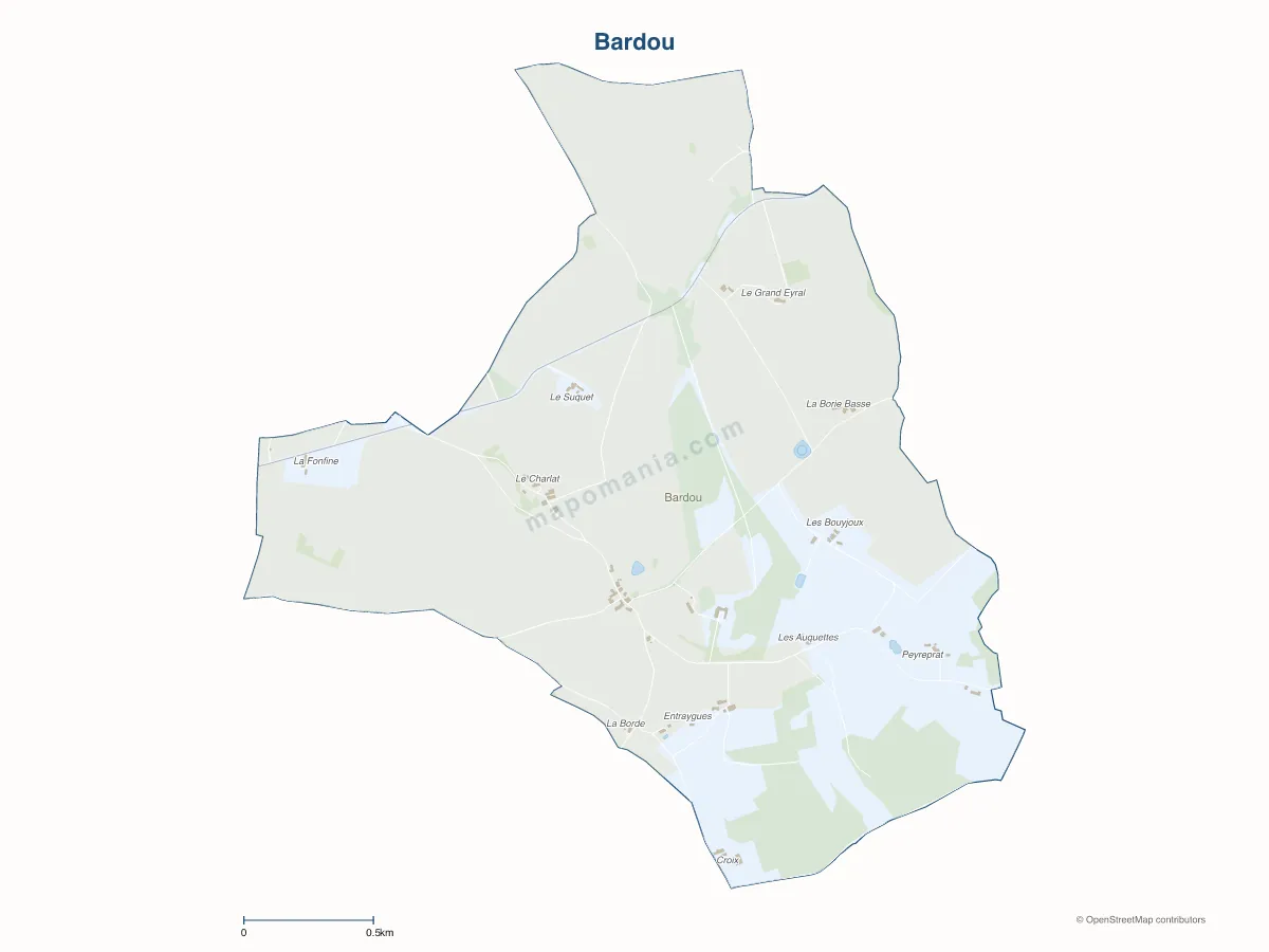 Carte de Bardou à personnaliser