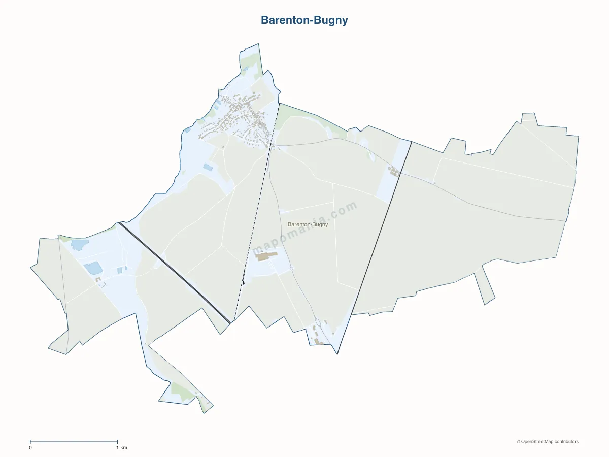Carte de Barenton-Bugny à personnaliser