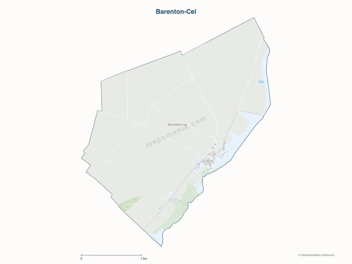Carte de Barenton-Cel à personnaliser