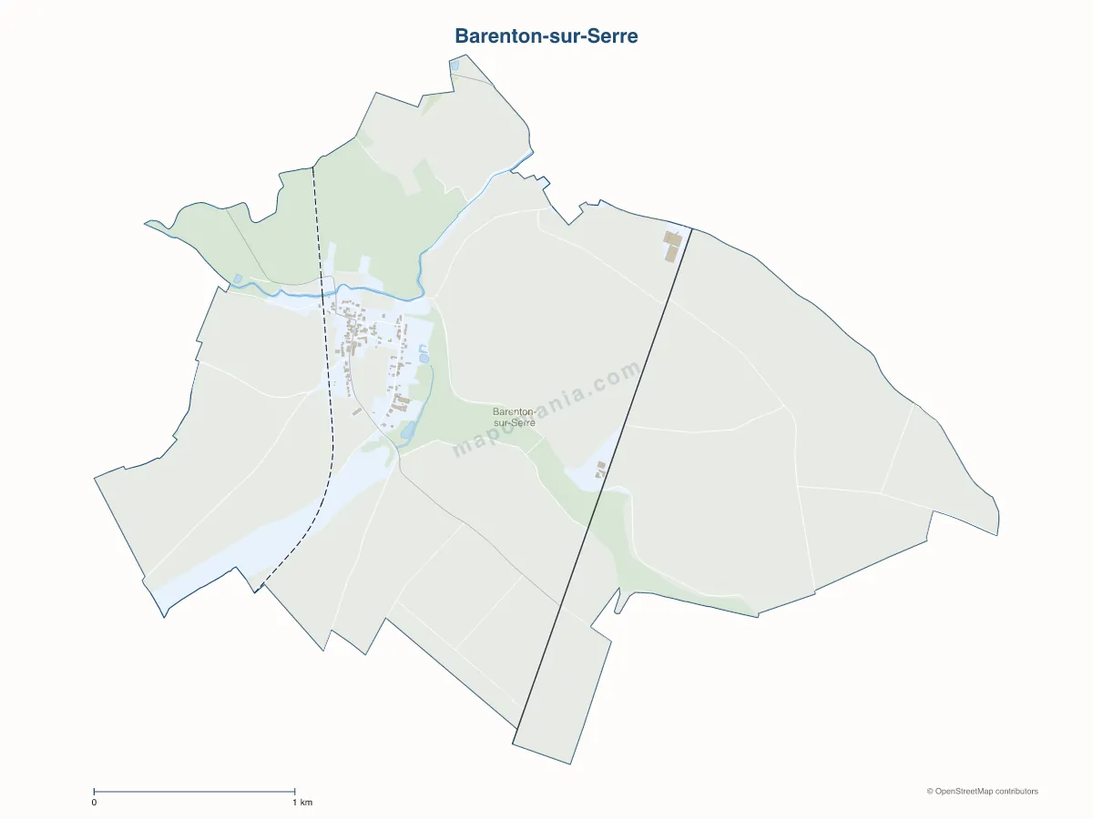 Carte de Barenton-sur-Serre à personnaliser