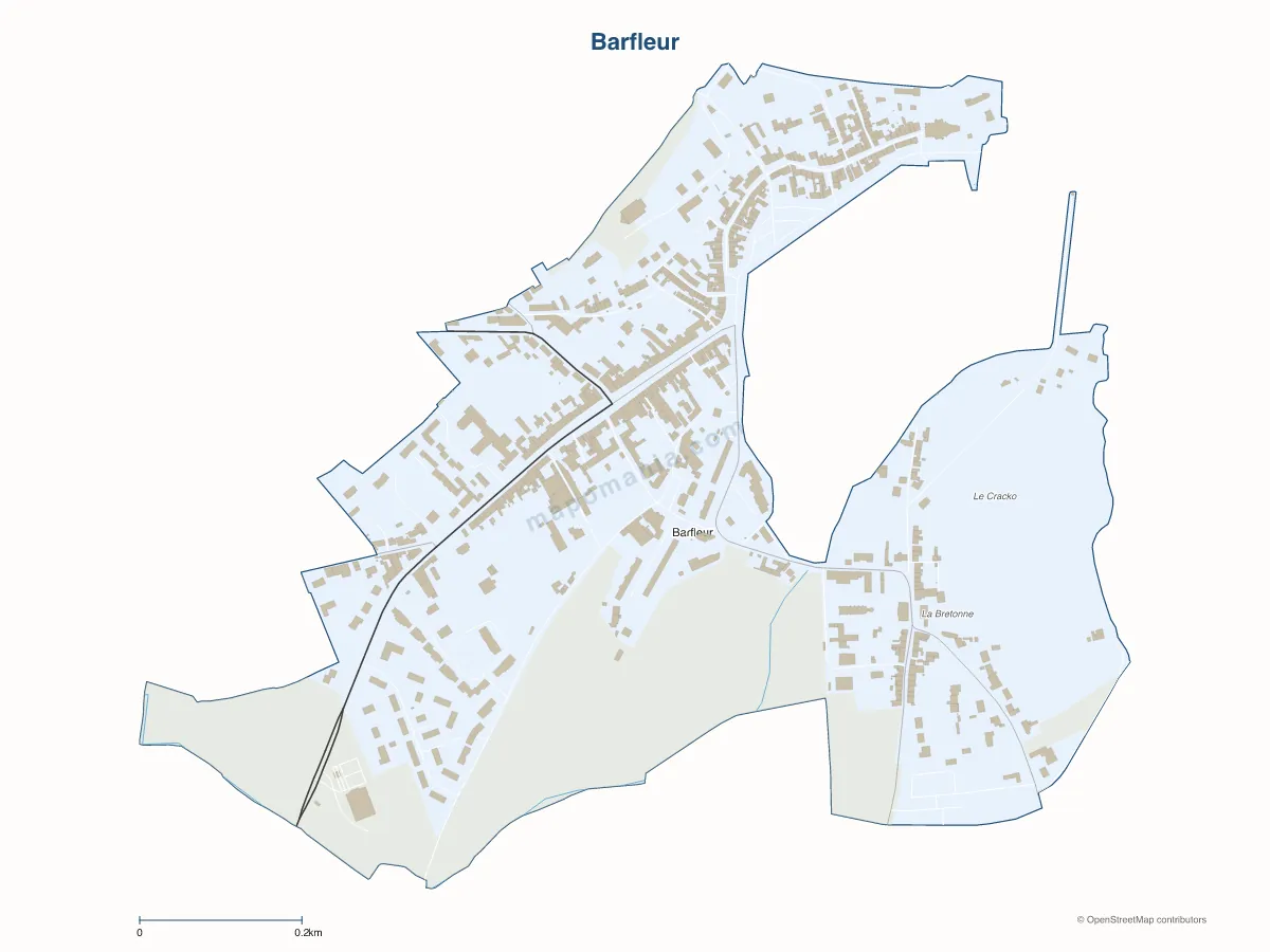 Carte de Barfleur à personnaliser