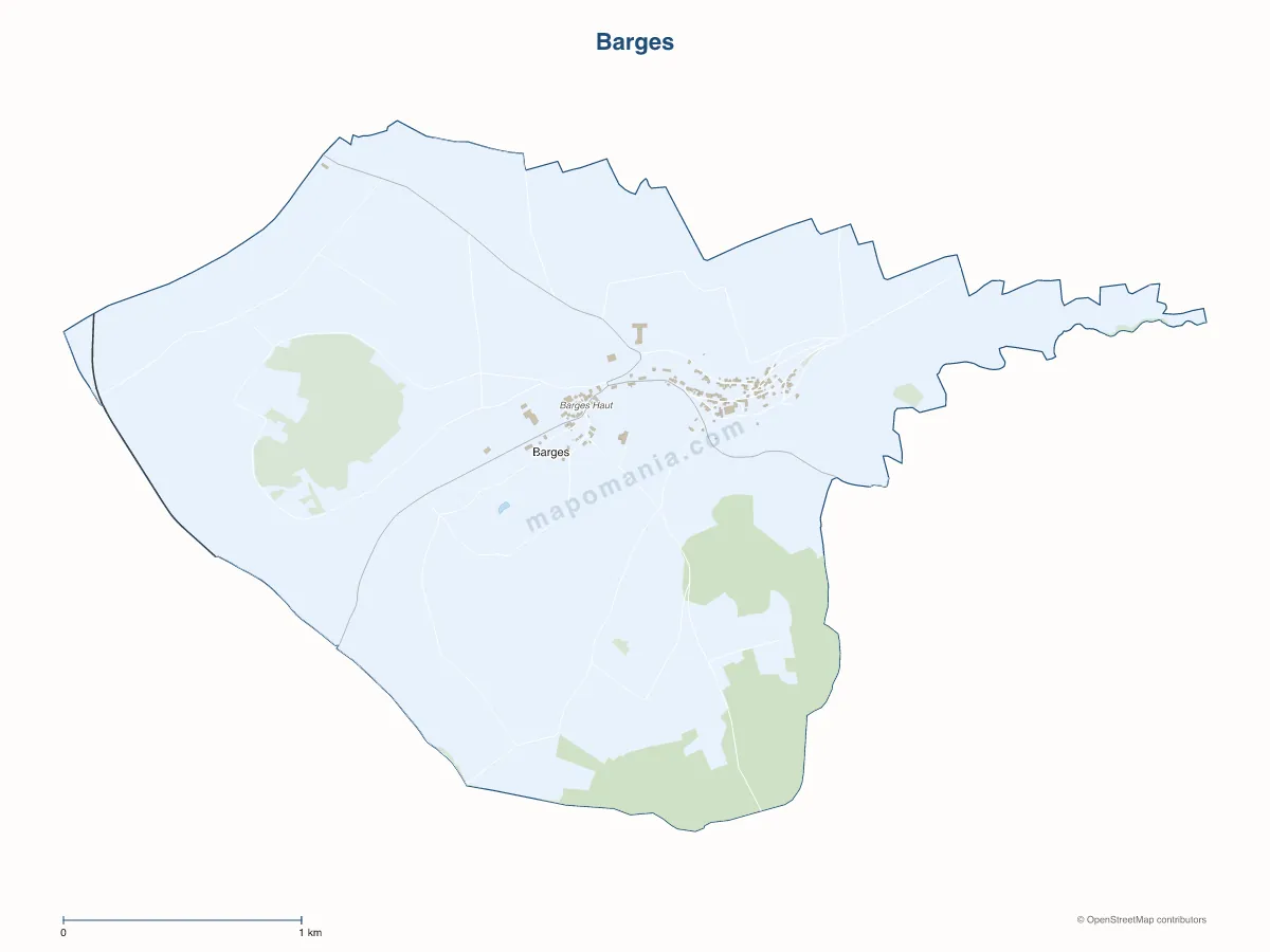 Carte de Barges à personnaliser
