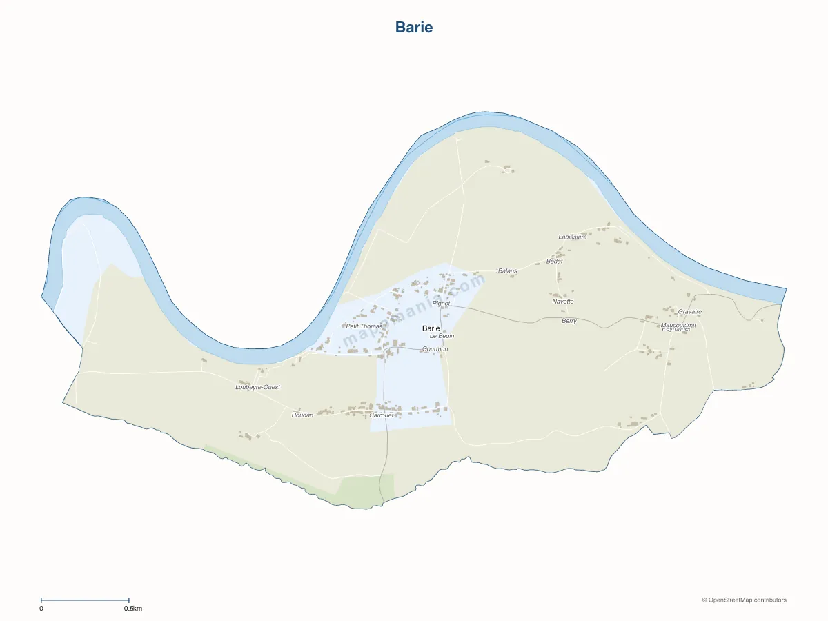 Carte de Barie à personnaliser