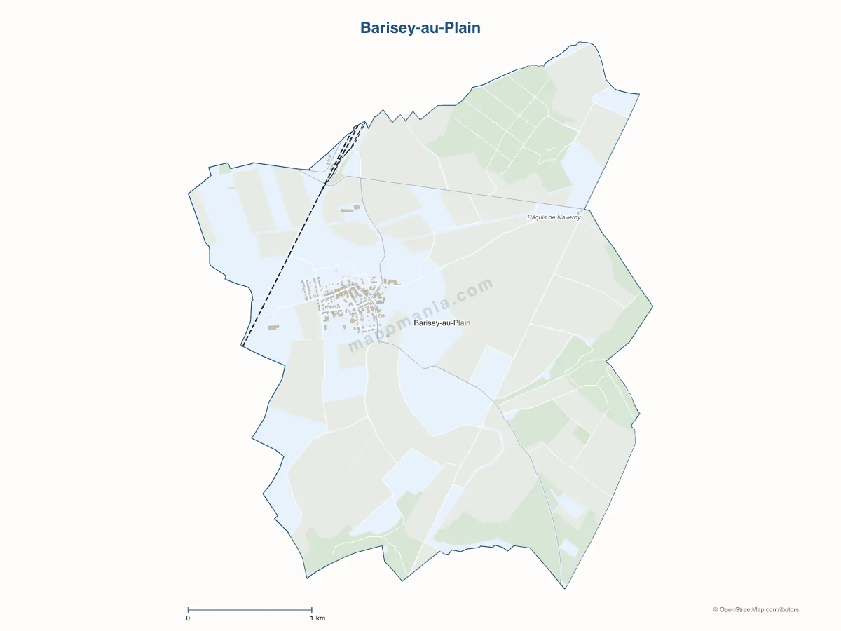 Carte de Barisey-au-Plain à personnaliser