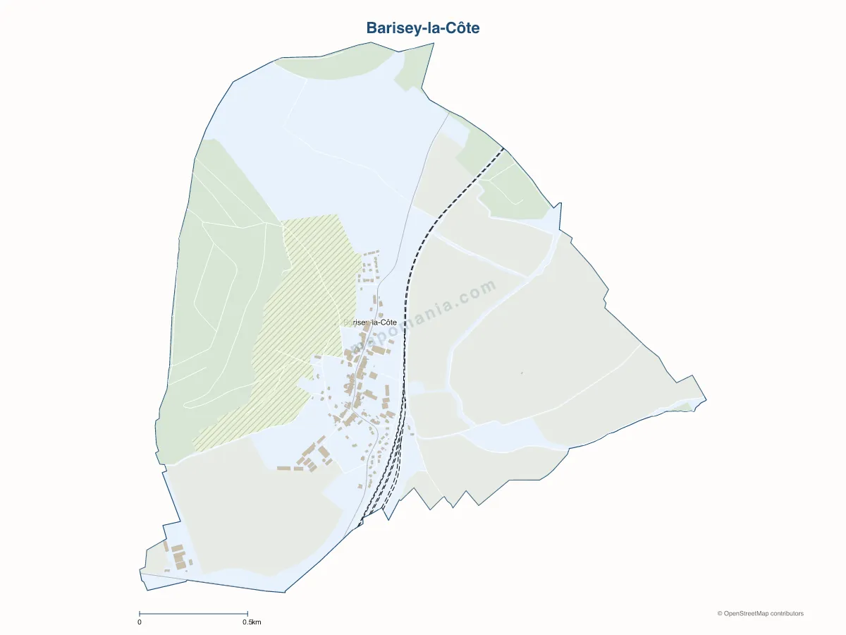Carte de Barisey-la-Côte à personnaliser
