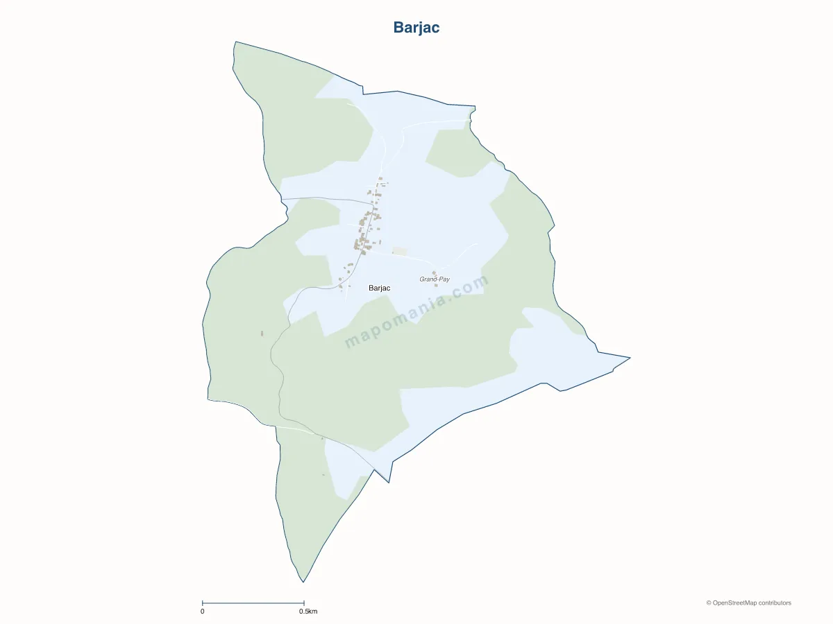 Carte de Barjac à personnaliser