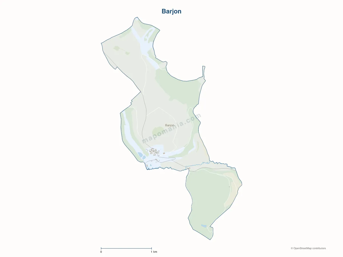 Carte de Barjon à personnaliser