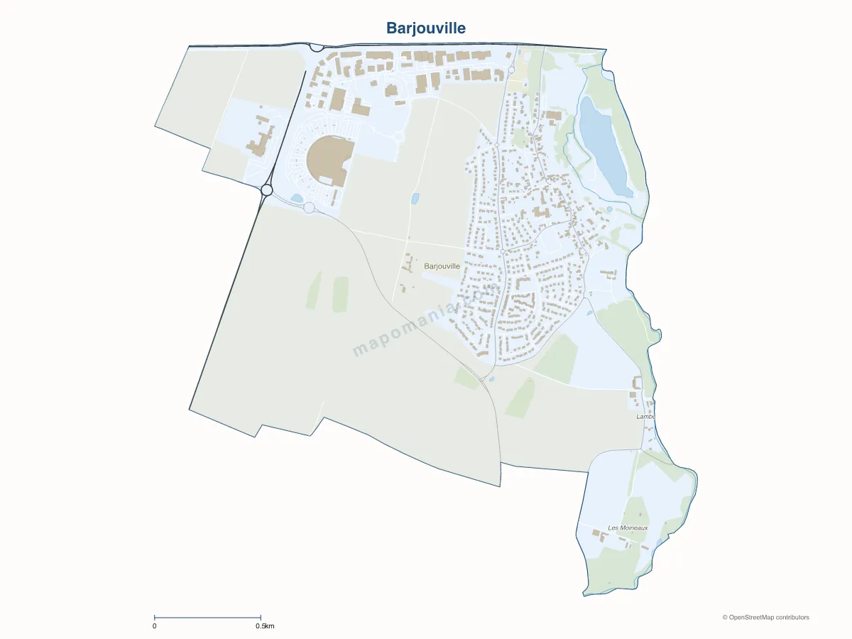 Carte de Barjouville à personnaliser