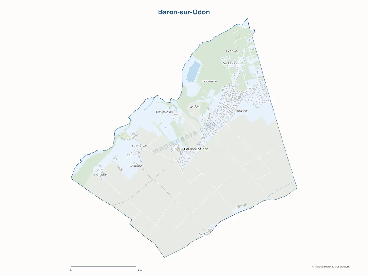 Carte de Baron-sur-Odon à personnaliser