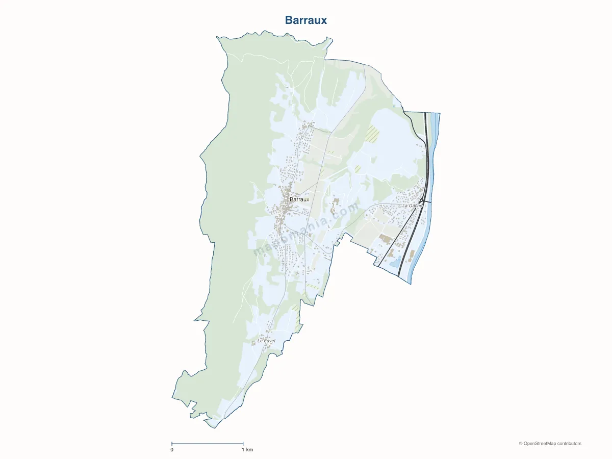 Carte de Barraux à personnaliser