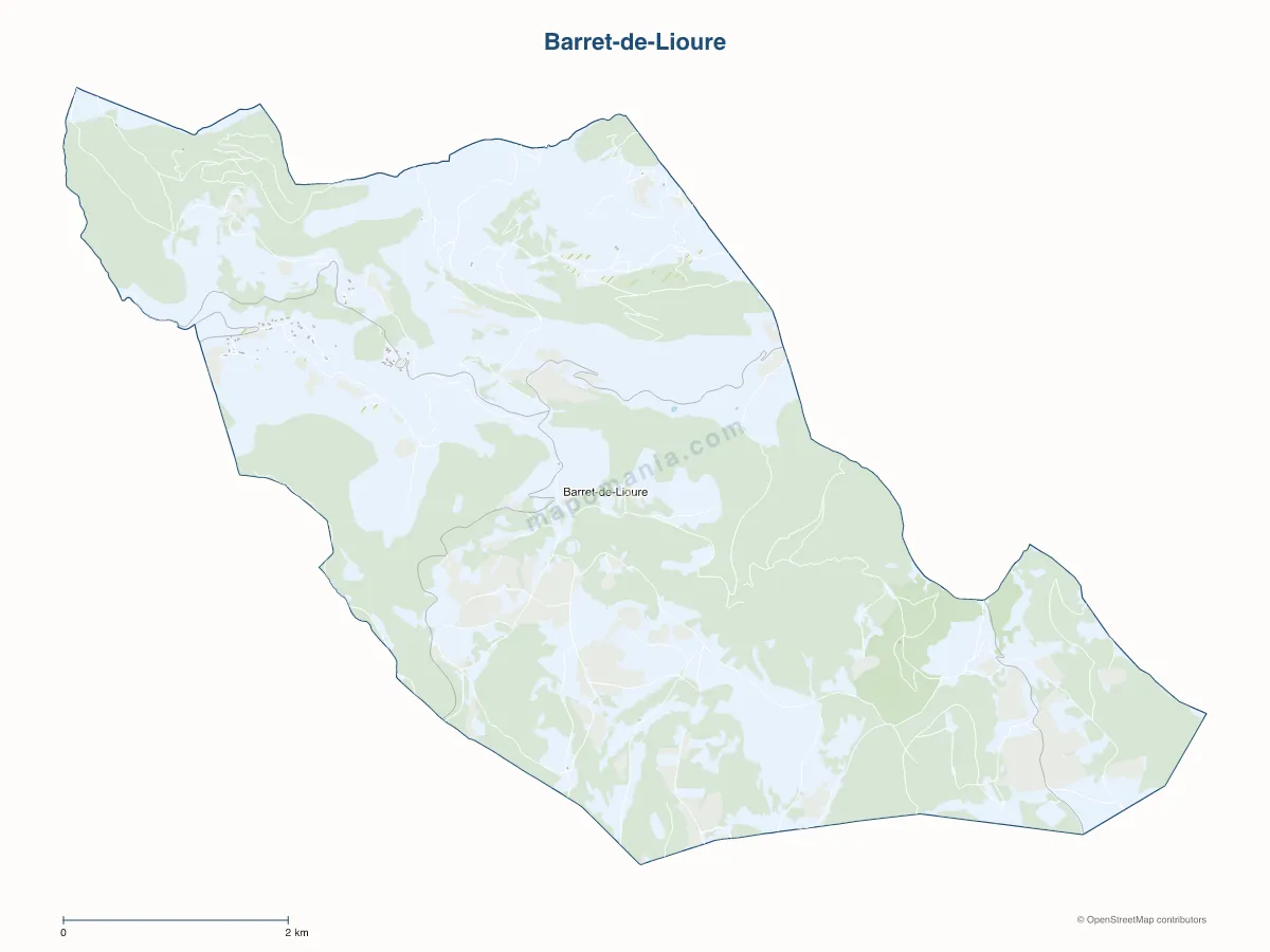 Carte de Barret-de-Lioure à personnaliser