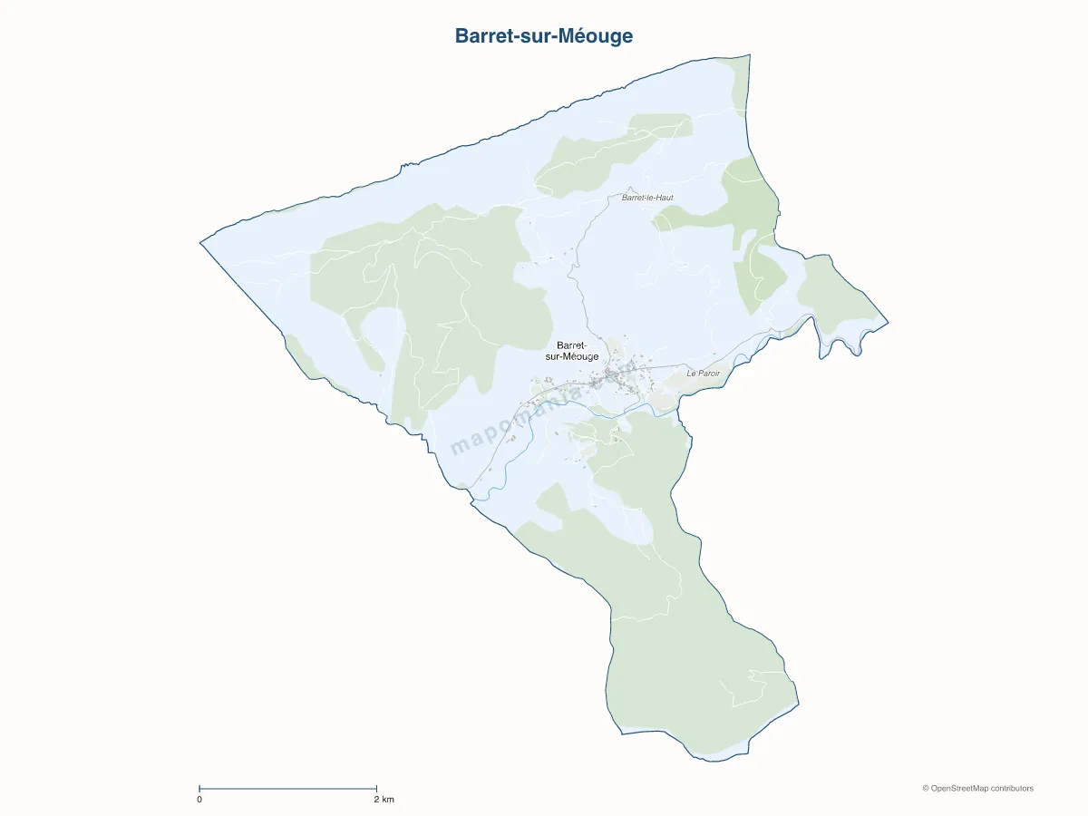 Carte de Barret-sur-Méouge à personnaliser