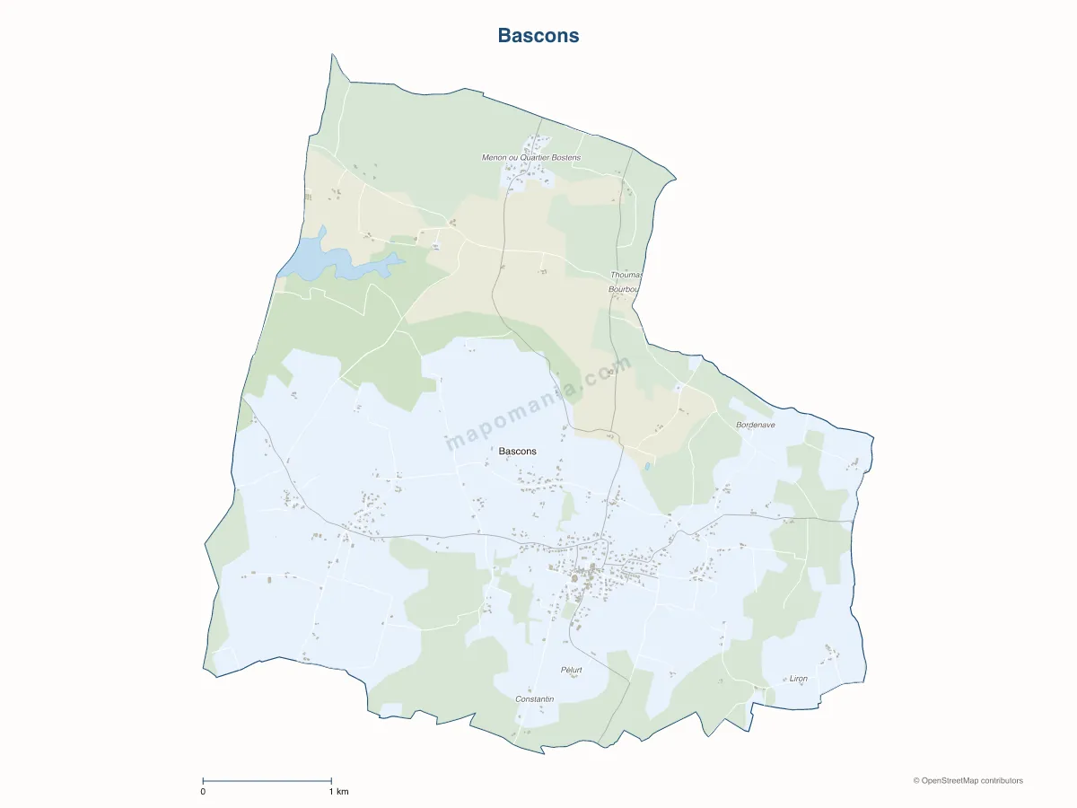 Carte de Bascons à personnaliser