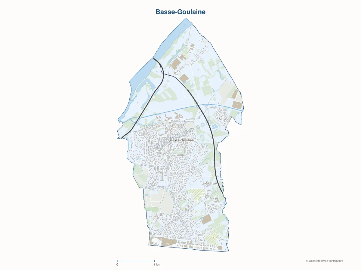Carte de Basse-Goulaine à personnaliser