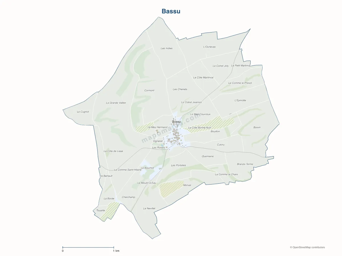 Carte de Bassu à personnaliser